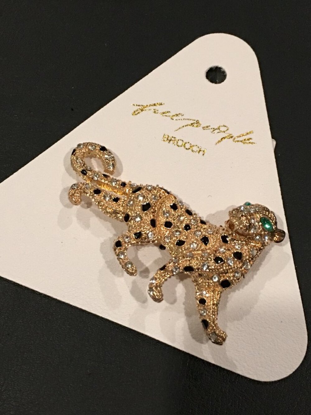 Free People Gold Leopard Brooch